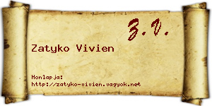 Zatyko Vivien névjegykártya