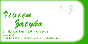 vivien zatyko business card